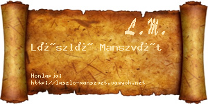 László Manszvét névjegykártya